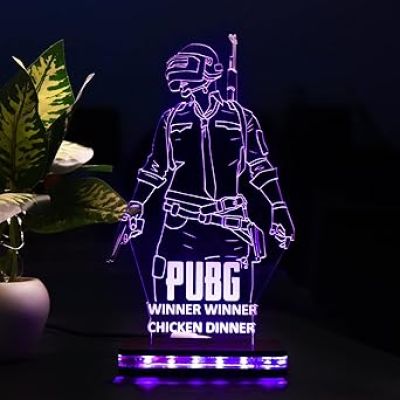 PUBG Led Night Lamp 16 Color Changing Light with Remote Control Gift For PUBG Lover & Game Room Decor